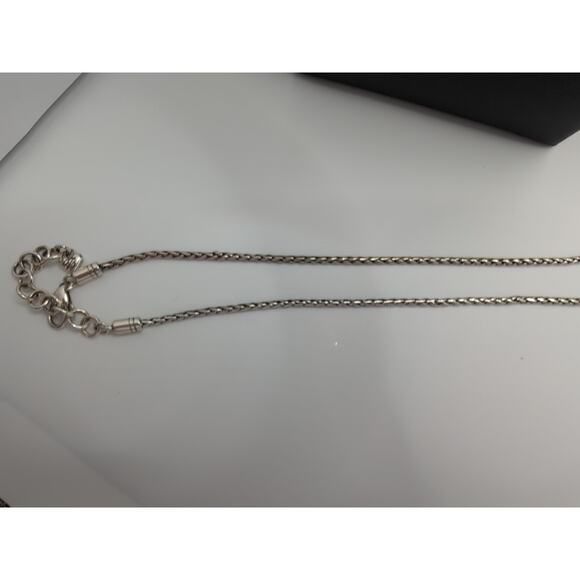 Brighton Doodle Circles Pendant Rectangle Open Rings Silver Plate Necklace - Picture 4 of 8